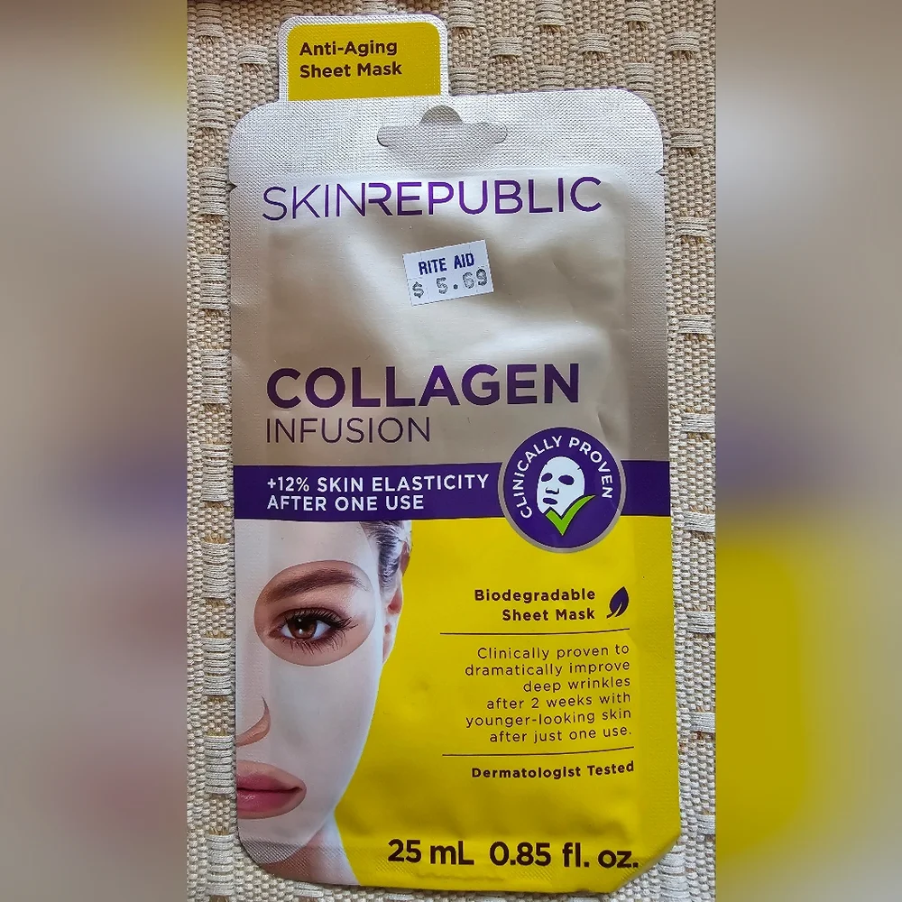 Skin Republic Collagen Infusion Face Masks and Hollywood Fashion Set